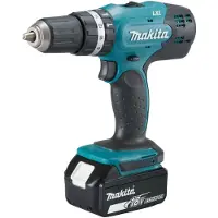 Makita DHP453RFE - Poravasara/ruuvinväännin - akkuporakone - 2-nopeuksinen - avaimeton porakori - 42 N-m - 2 akkua - 18 V