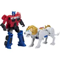 Transformers : Rise of The Beasts -elokuvan Beast Alliance -petojen yhdist j t, 2 kpl Optimus Prime- ja Lionblade-leluja, ik 6 vuotta ja yli, 13