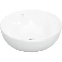 vidaXL pesuallas 44x17 cm keramiikka pyöreä valkoinen