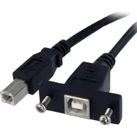 StarTech.com USB-B paneeliasennettava -jatkokaapeli, 0,91 m, musta