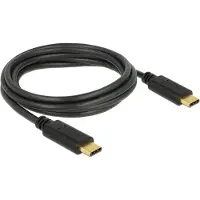 DeLOCK – USB 2.0 USB-C to USB-C cable, 5A, E-Marker, 2m, black (83324)
