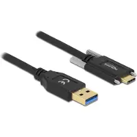 DeLOCK – USB 10 Gbps Cable Type-A male to USB Type-C male with screws on the sides 2 m (84019)