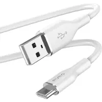 Puro ICON pehmeä kaapeli - kaapeli USB-A tai USB-C 1,5 m (valkoinen)