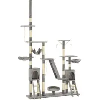 vidaXL Kissan kiipeilypuu 230-250cm harmaa
