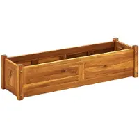 vidaXL Puutarhan korotettu kukkalaatikko akaasiapuu 100x30x25 cm