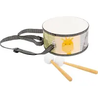 Small Foot - Wooden Drum Wild Animals with Sticks.