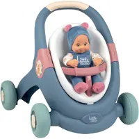 Smoby Little 3-I-1 Lära-Gå-Vagn - Blue - ONE SIZE