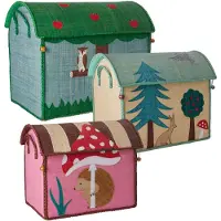 Rice - Large Set of 3 Toy Baskets Happy Forest Theme