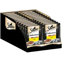 Sheba 28 x 85 g Megapakkaus – tuorepussilajitelma kastikkeessa, kanavalikoima (4 makua), märkäruoka kissoille