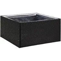 vidaXL Kukkalaatikko musta 80x80x40 cm polyrottinki