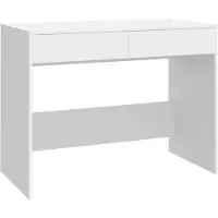 vidaXL Työpöytä, valkoinen, 101x50x76,5 cm, puupohjainen materiaali