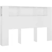 vidaXL Sängynpääty säilytystilalla valkoinen 160x18,5x104,5 cm