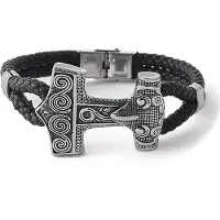 Lykken Viking Thorin vasara teräsrannekoru 24 cm