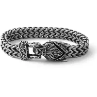 Lykken Viking Fenrir susi teräsrannekoru 21 cm