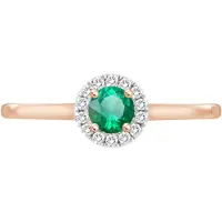 Lykken Elegance vihreä timantti smaragdi sormus 0,06 ct-180