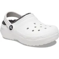 Crocs Classic Vuorelliset Pistokkaat, White/Grey, 24-25