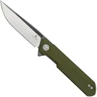 Bestech Bestechman Dundee BMK01E, OD Green, Satin D2 And Black Coating, pocket knife, Ostap Hel design