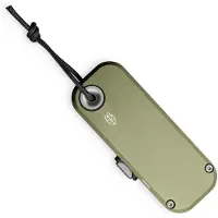 The James Brand The Palmer, OD Green Aluminum, Black Lanyard KN121179-00 utility knife
