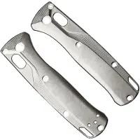 Flytanium Benchmade Mini Bugout Scales, Crossfade Titanium Stonewash