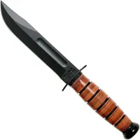 Ka-Bar Short 1251, fixed knife, leather sheath