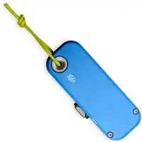 The James Brand The Palmer, Cerulean Aluminum, Yellow Lanyard KN121181-00 utility knife