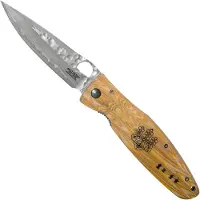Mcusta MC-0182G Sengoku Toyotomi Hideyoshi SPG2, yellow pakka wood, gentleman's knife