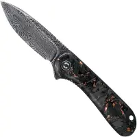 CIVIVI Elementum Damascus kääntöveitsi, shredded carbon fiber/copper