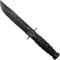 Ka-Bar Short Fighting Knife 1259 Serrated, Kraton handle, fixed knife
