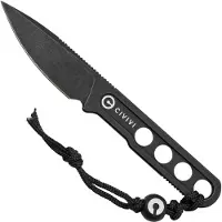 CIVIVI Circulus C22012-1, Black Stonewashed 10Cr15CoMoV neck knife, Ostap Hel design