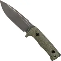 Lionsteel T5B-CVG Green Canvas Micarta Black fixed knife