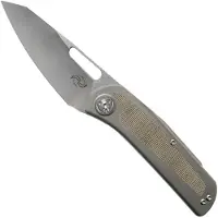 Liong Mah Designs Liong Mah KUF V2 Kitchen Utility Folder, Green Canvas Micarta pocket knife