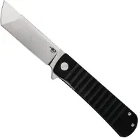 Bestech Titan - Satin + Stonewash - G10 kääntöveitsi, musta