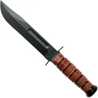 Ka-Bar Single Mark 1320 plain edge, leather, leather sheath