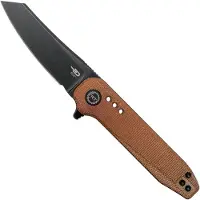 Bestech Syntax BG40F Natural Micarta, Black Stonewashed pocket knife, Todd Knife &amp; Tool design