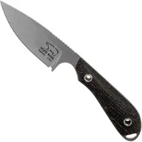 White River Knives M1 Black Burlap Micarta fixed knife, Kydex sheath