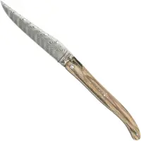 Laguiole En Aubrac Le Perlé 12 cm L0512WA6J3DB Balbach Damast Full Handle beech wood