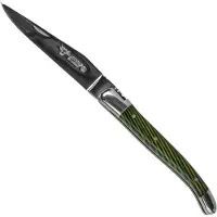 Laguiole En Aubrac Green Samba L0210SAVIFSJ1 samba wood, polished, laguiole pocket knife, 10 cm
