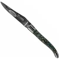 Laguiole En Aubrac Blue Poplar Burl L0212LBPIFSJ1 poplar wood, polished, laguiole pocket knife, 12 cm