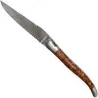 Laguiole En Aubrac 12 cm Balbach damast, Thuya wood L0212THI/FDBB1 Laguiole knife