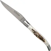 Laguiole En Aubrac 12cm Double Plates, stag horn hand-filed, L0712BCI/FSB1
