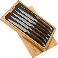 Laguiole En Aubrac Morado 62C99MORIH 6-piece steak knife set purple heart