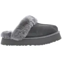 Ugg for woman. 1122550 Disquette dark grey leather sneakers (39), 1 to 3 cm, Suede, None, Casual