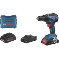 Bosch Akkuporakone/ruuvinväännin GSR 18V-55, 2x4.0Ah ProCORE + laturi GAL 18V-40, L-BOXX