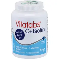 Vitatabs C+Biotiini 200 tabl. ravintolisä