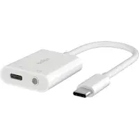 Belkin RockStar 3,5 mm Audio + USB-C lataussovitin (valkoinen)