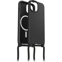 Otterbox React Necklace MagSafe -suojakotelo hihnalla, Apple iPhone 15, musta