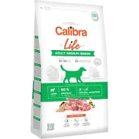Calibra Life Dog Adult Medium Lamb kuivaruoka keskikokoisille koirille, 12 kg