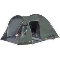 High Peak Kuppelzelt Tessin 4.1 (dunkelgrn/grau, mit Tunnel-Vorbau, Climate Protection 80) (10380)