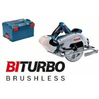 Bosch Akkupyörösaha BITURBO GKS 18V-68 C Professional Solo ja L-BOXX
