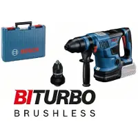Bosch Akkuporavasara Biturbo GBH 18V-34 CF (SDS plus), runko ilman akkua ja laturia